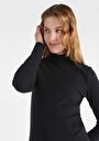 thumb-Afficher les détails de T-shirt À Manches Longues Noir Slim Fit  Femme
