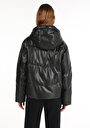thumb-Afficher les détails de Veste Pu Noir   Regular Fit Femme