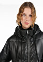 thumb-Afficher les détails de Veste Pu Noir   Regular Fit Femme