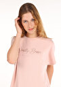 thumb-Afficher les détails de T-shirt À Manches Courtes Rose Regular Fit  Femme
