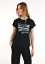 thumb-Afficher les détails de T-shirt À Manches Courtes Noir Regular Fit  Femme