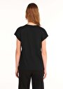 thumb-Afficher les détails de T-shirt À Manches Courtes Noir Regular Fit  Femme