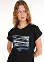 thumb-Afficher les détails de T-shirt À Manches Courtes Noir Regular Fit  Femme