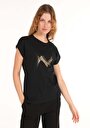 thumb-Afficher les détails de T-shirt À Manches Courtes Noir Regular Fit  Femme