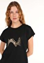 thumb-Afficher les détails de T-shirt À Manches Courtes Noir Regular Fit  Femme