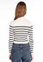 thumb-Afficher les détails de Pull Blanc Slim Fit   Femme