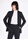 thumb-Afficher les détails de Veste De Blazer Marine Regular Fit Manches Longues  Femme