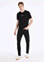 thumb-Afficher les détails de Pantalon Noir Düz Paça Medium Rise En Oxford Slim Fit Homme