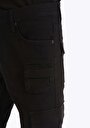 thumb-Afficher les détails de Pantalon Noir Düz Paça Medium Rise En Oxford Slim Fit Homme
