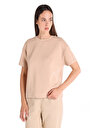 thumb-Afficher les détails de T-shirt À Manches Courtes Beige Regular Fit  Femme