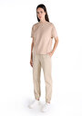 thumb-Afficher les détails de T-shirt À Manches Courtes Beige Regular Fit  Femme