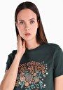 thumb-Afficher les détails de T-shirt À Manches Courtes Vert Slim Fit  Femme