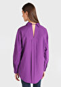 thumb-Afficher les détails de Chemise À Manches Longues Violet Relaxed Fit   Femme