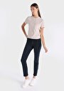 thumb-Afficher les détails de T-shirt À Manches Courtes Beige Regular Fit  Femme