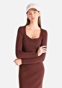 thumb-Afficher les détails de Pull Marron Slim Fit   Femme