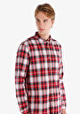 thumb-Afficher les détails de Chemise À Manches Longues Rouge Regular Fit   Homme