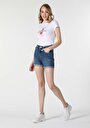 thumb-Afficher les détails de T-shirt À Manches Courtes Blanc Slim Fit  Femme