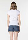 thumb-Afficher les détails de T-shirt À Manches Courtes Blanc Slim Fit  Femme