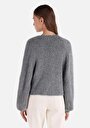 thumb-Afficher les détails de Cardigan Tricot Gris Regular Fit Femme
