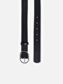 thumb-Afficher les détails de Ceinture Noir Modern Fit Femme