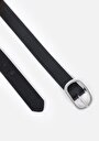 thumb-Afficher les détails de Ceinture Noir Modern Fit Femme