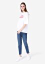 thumb-Afficher les détails de T-shirt À Manches Courtes Blanc Comfort Fit Imprimé Femme