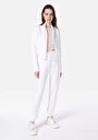 thumb-Afficher les détails de Pantalon De Survêtement Blanc Slim Fit Femme