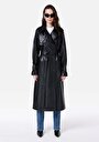 thumb-Afficher les détails de Veste Pu Noir   Regular Fit Femme