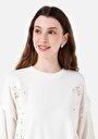 thumb-Afficher les détails de Pull-over Blanc Regular Fit  Femme
