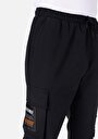 thumb-Afficher les détails de Pantalon Noir Lastikli Medium Rise En Polyester Comfort Fit Homme