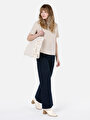 thumb-Afficher les détails de T-shirt À Manches Courtes Beige Regular Fit  Femme