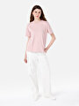 thumb-Afficher les détails de T-shirt À Manches Courtes Rose Regular Fit  Femme