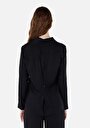 thumb-Afficher les détails de Chemise À Manches Longues Noir Regular Fit Droit Uni Femme