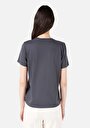 thumb-Afficher les détails de T-shirt À Manches Courtes Anthracite Regular Fit Imprimé Femme