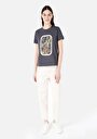 thumb-Afficher les détails de T-shirt À Manches Courtes Anthracite Regular Fit Imprimé Femme