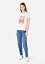 thumb-Afficher les détails de T-shirt À Manches Courtes Ecru Regular Fit Imprimé Femme