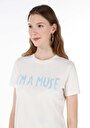 thumb-Afficher les détails de T-shirt À Manches Courtes Blanc Regular Fit Imprimé Femme
