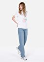 thumb-Afficher les détails de T-shirt À Manches Courtes Blanc Regular Fit Imprimé Femme