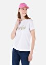 thumb-Afficher les détails de T-shirt À Manches Courtes Blanc Regular Fit Imprimé Femme