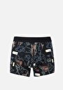 thumb-Afficher les détails de Sous-vêtements Noir Modern Fit Imprimé Homme