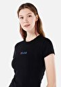 thumb-Afficher les détails de T-shirt À Manches Courtes Noir Slim Fit Imprimé Femme