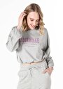 thumb-Afficher les détails de T-shirt À Manches Longues Gris Regular Fit  Femme