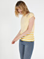thumb-Afficher les détails de T-shirt À Manches Courtes Jaune Regular Fit  Femme