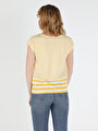 thumb-Afficher les détails de T-shirt À Manches Courtes Jaune Regular Fit  Femme