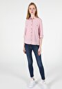 thumb-Afficher les détails de Chemise À Manches Longues Rose Regular Fit   Femme