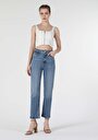 thumb-Afficher les détails de 900 Laris Pantalon Bleu Clair Straight Leg  En  Regular Fit Femme