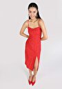 thumb-Afficher les détails de Robe Rouge Slim Fit    Femme