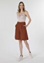 thumb-Afficher les détails de Short Marron Regular Fit Femme