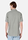 thumb-Afficher les détails de Chemise À Manches Courtes Kaki  Regular Fit Homme