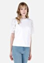 thumb-Afficher les détails de T-shirt À Manches Courtes Blanc Regular Fit Droit Femme